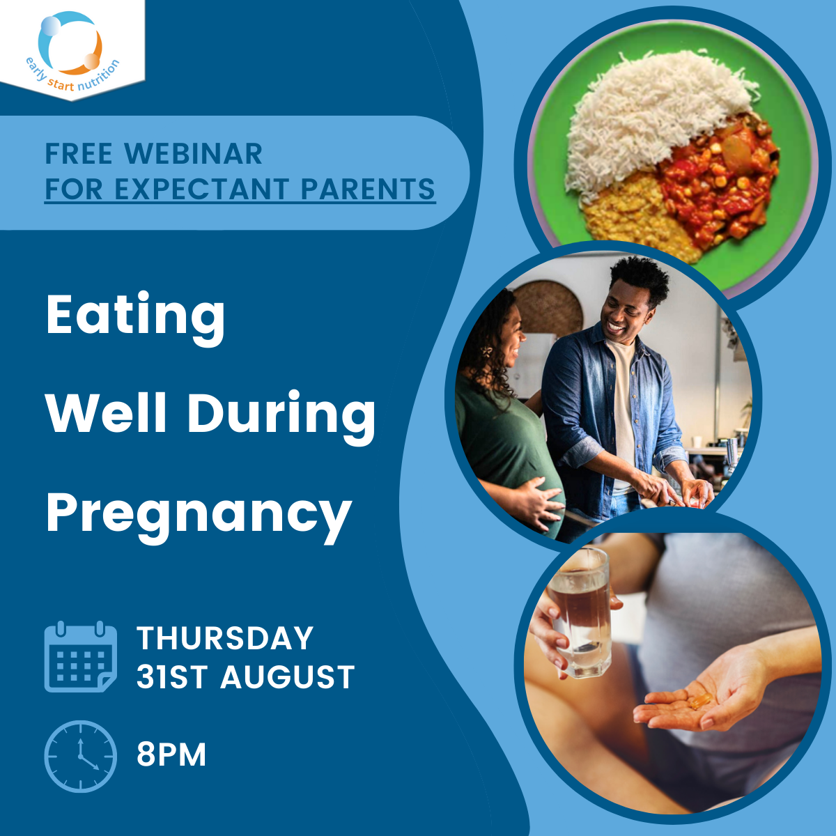 Eating Well in Pregnancy webinar poster