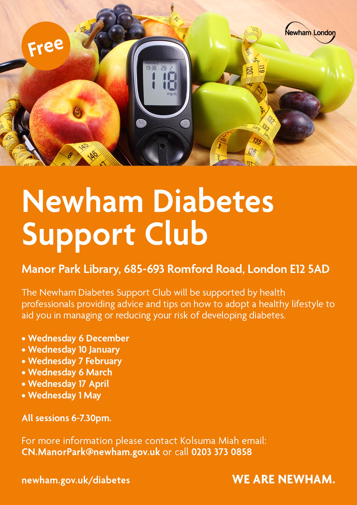 Diabetes Support Club Poster