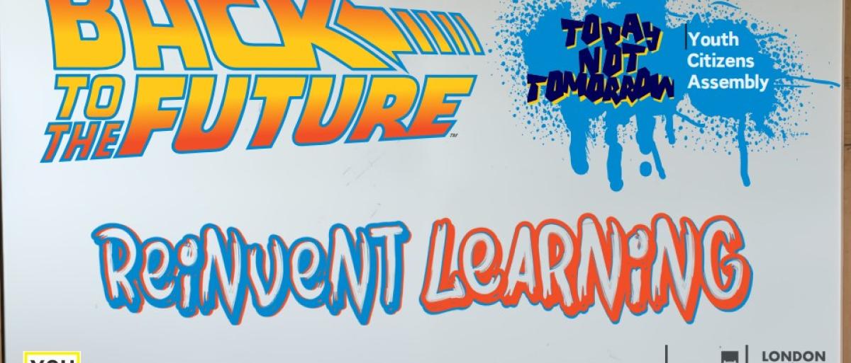 BACK IN FUTURE REINVENT LEARNING WRITTEN IN GRAPHICS