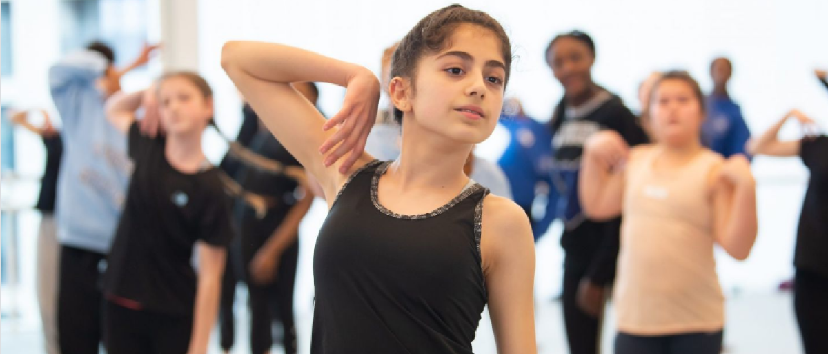 Children dancing ballet