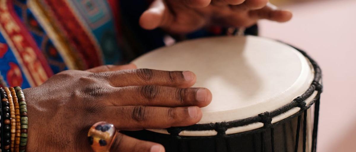 Someone drumming